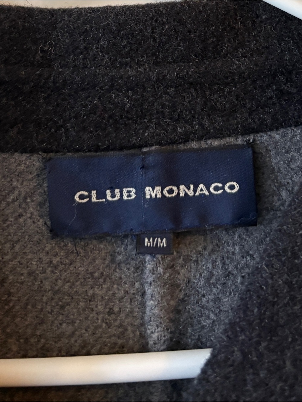 Club Monaco Charcoal Gray Men's Wool Double Faced Single Breast Coat Size M Fall - Picture 6 of 11